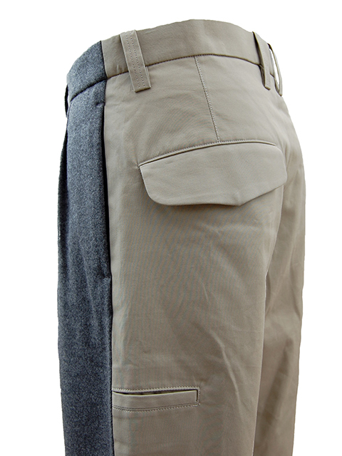 [agua;アグア]な独り言-ETHOSENS】 Material switching 2-Tucks pants