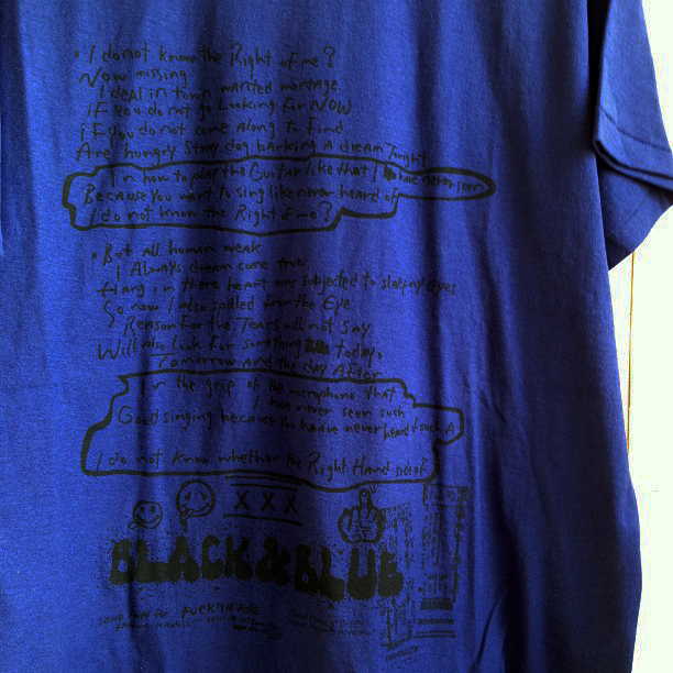 [agua;アグア]な独り言-BLACK&BLUE プリントTシャツ