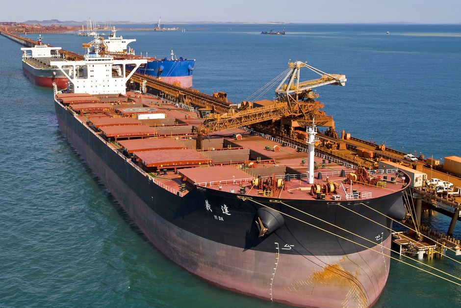 iron ore loading australia