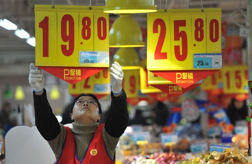 中国:経済の減速鮮明2014年、物価上昇２％止まり