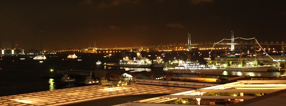 「横浜スパークリングトワイライト２０１５」の横浜港の夜景