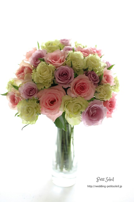 ピンク　グリーン　クラッチブーケ　bouquet　pink　mintgreen