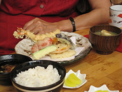 某和食レストランの 天ぷらランチ