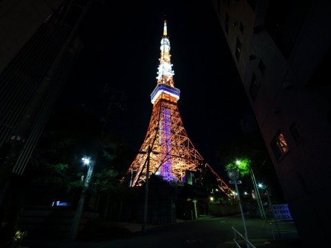 東京タワー　夏バージョンライトアップ